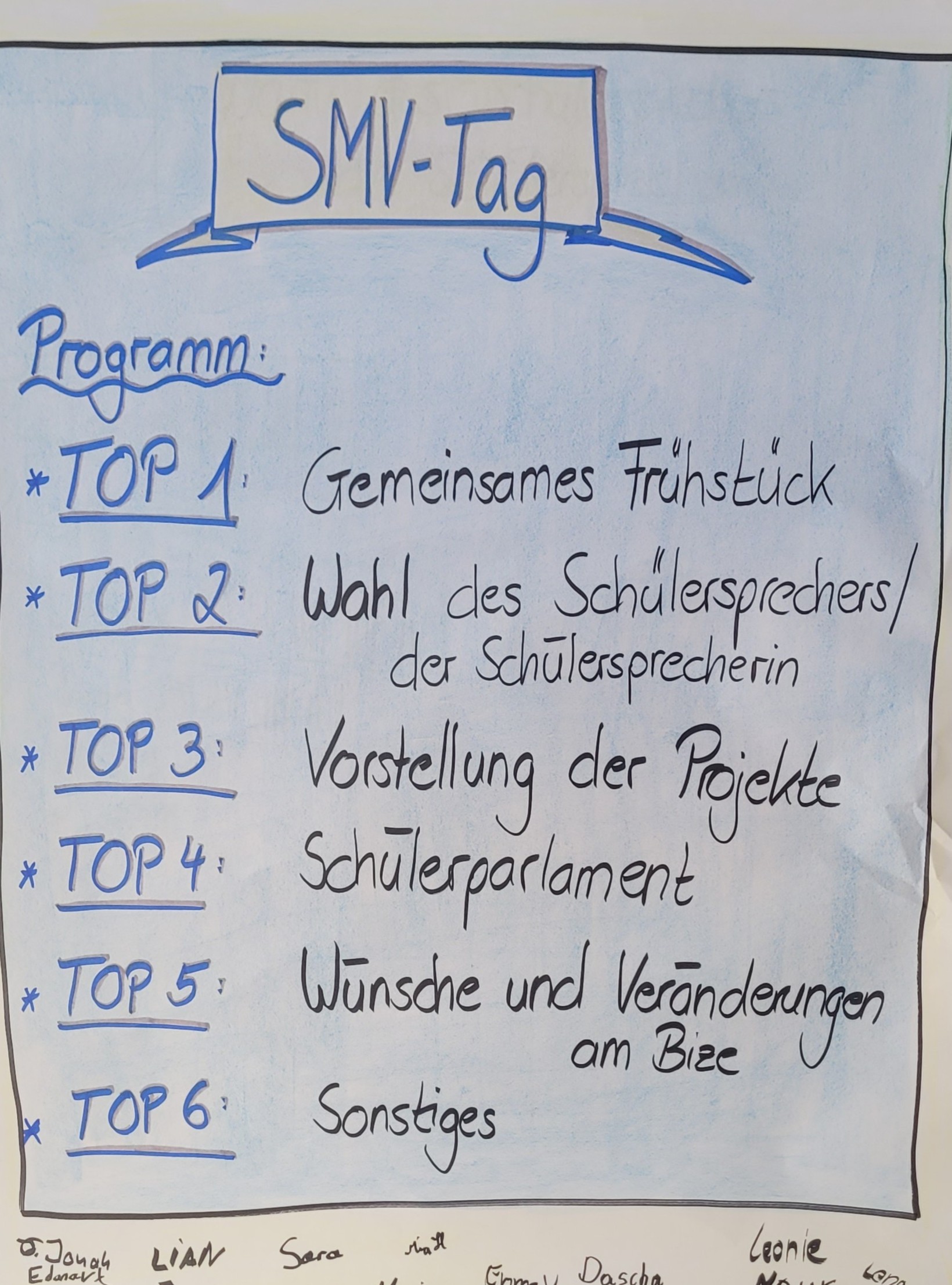 SMV Tag 2024 Tagesordnung